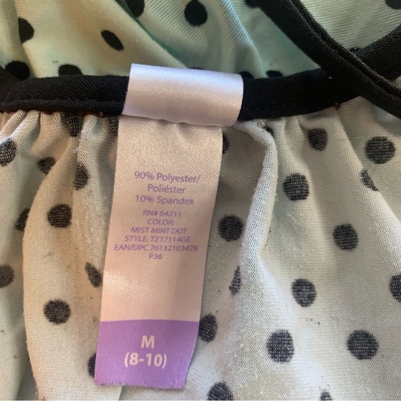 Secret Treasures Mint Polka Dot Chemise - Picture 4 of 6